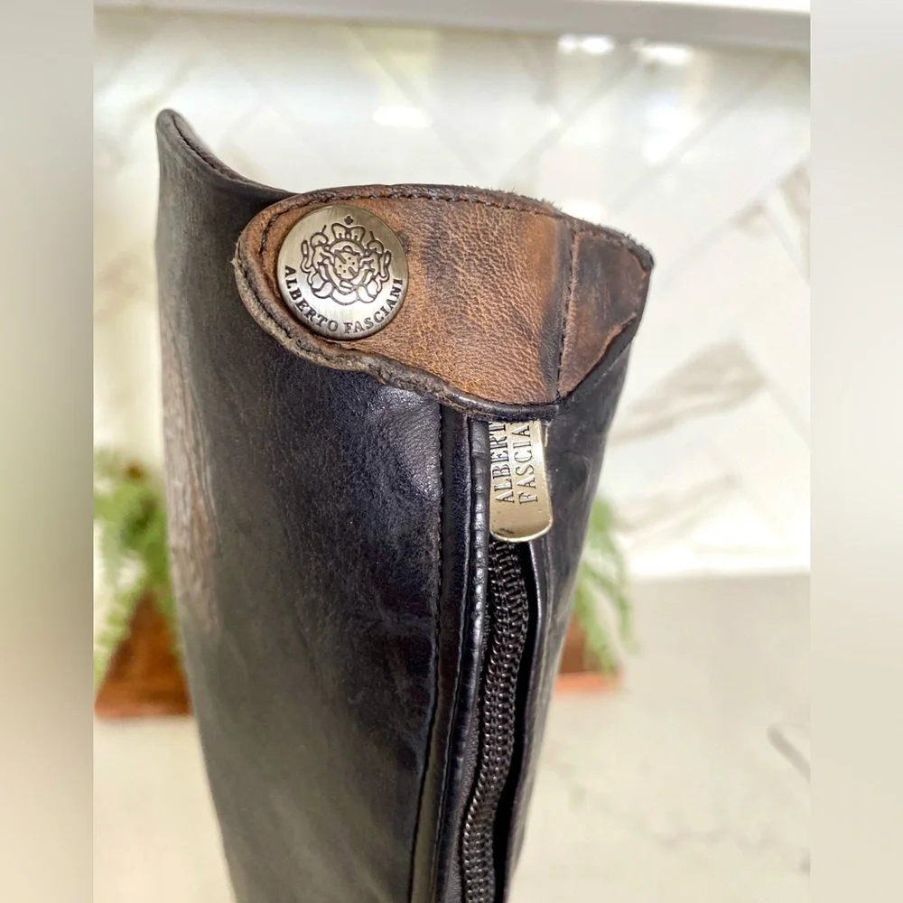 Alberto Fasciani Leather Riding Boots Sz 38.5 (US 8)